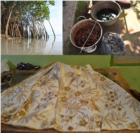 Batik dye from mangrove waste (Photo Credit : SDGs CENTER)
