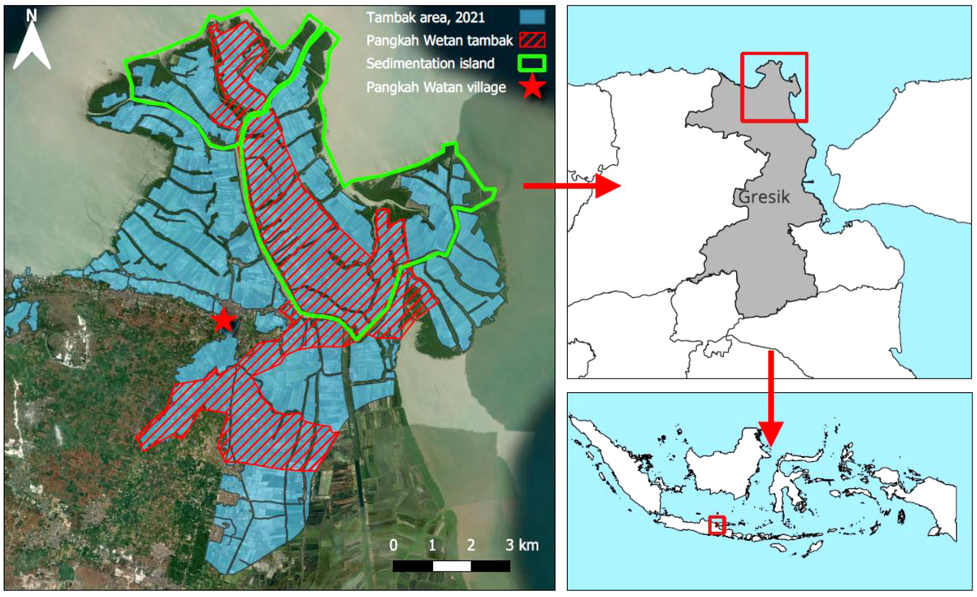 Milkfish aquaculture in coastal Indonesian ponds (Photo Credit : Indonesian Ministry of Marine Affairs and Fisheries (KKP) / Local Aquaculture Studies)